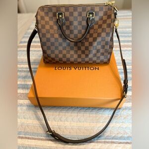 Louis Vuitton Speedy 30 Bandouliere Damier Ebene